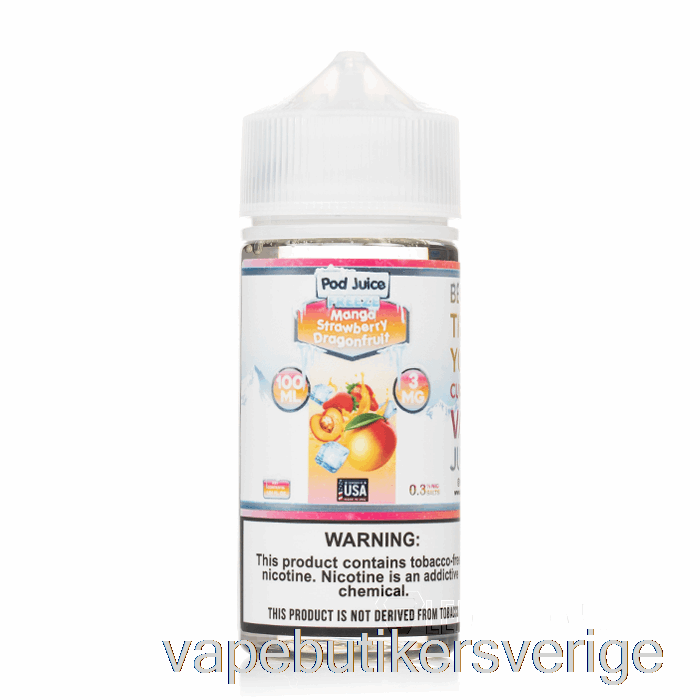 Vape Sverige Frysa Mango Jordgubbar Dragonfruit - Pod Juice - 100ml 3mg